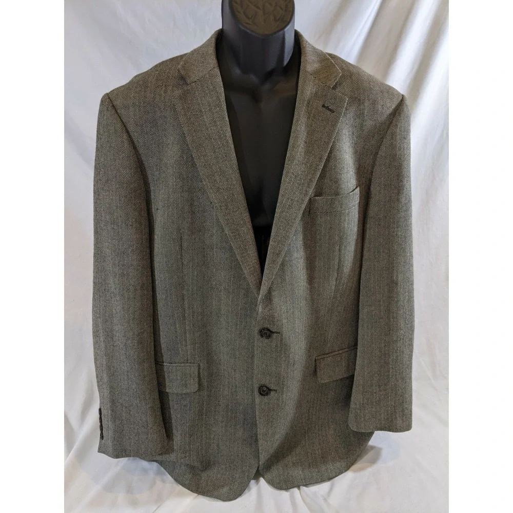 Lauren Ralph Lauren Wool Men's Jacket Blazer Chevron Two Button See Measurements
